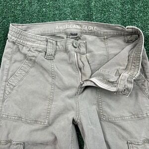 American Eagle Pants Women's 8 Reg 29x28 Green Cargo Stretch Military Straight